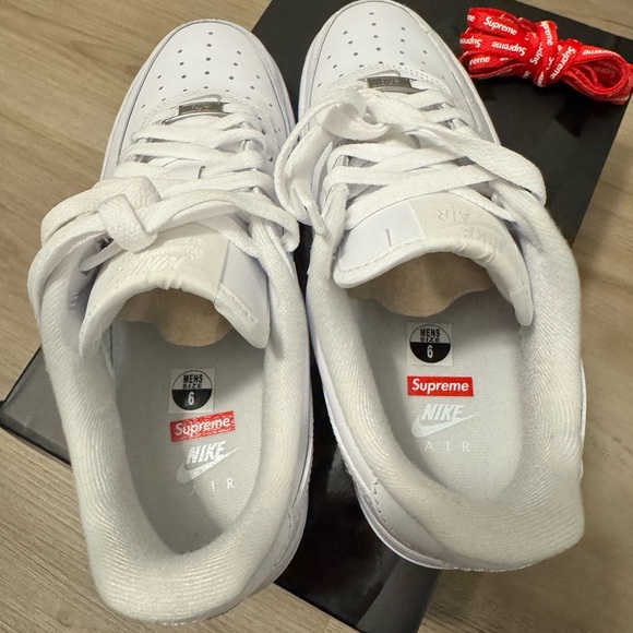 Supreme®/Nike® Air Force 1 Low Box Logo Sneakers Women’s 7.5 / Men’s 6 - Picture 4 of 15